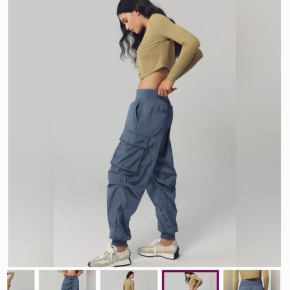 ANTHROPOLOGIE DAILY PRACTICE: Parachute Cargo Jogger In Forklore Grey. NWT - Picture 2 of 9